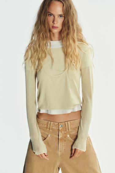 MULTI-POSITION KNIT TOP - TYEAMARILLO by Zara