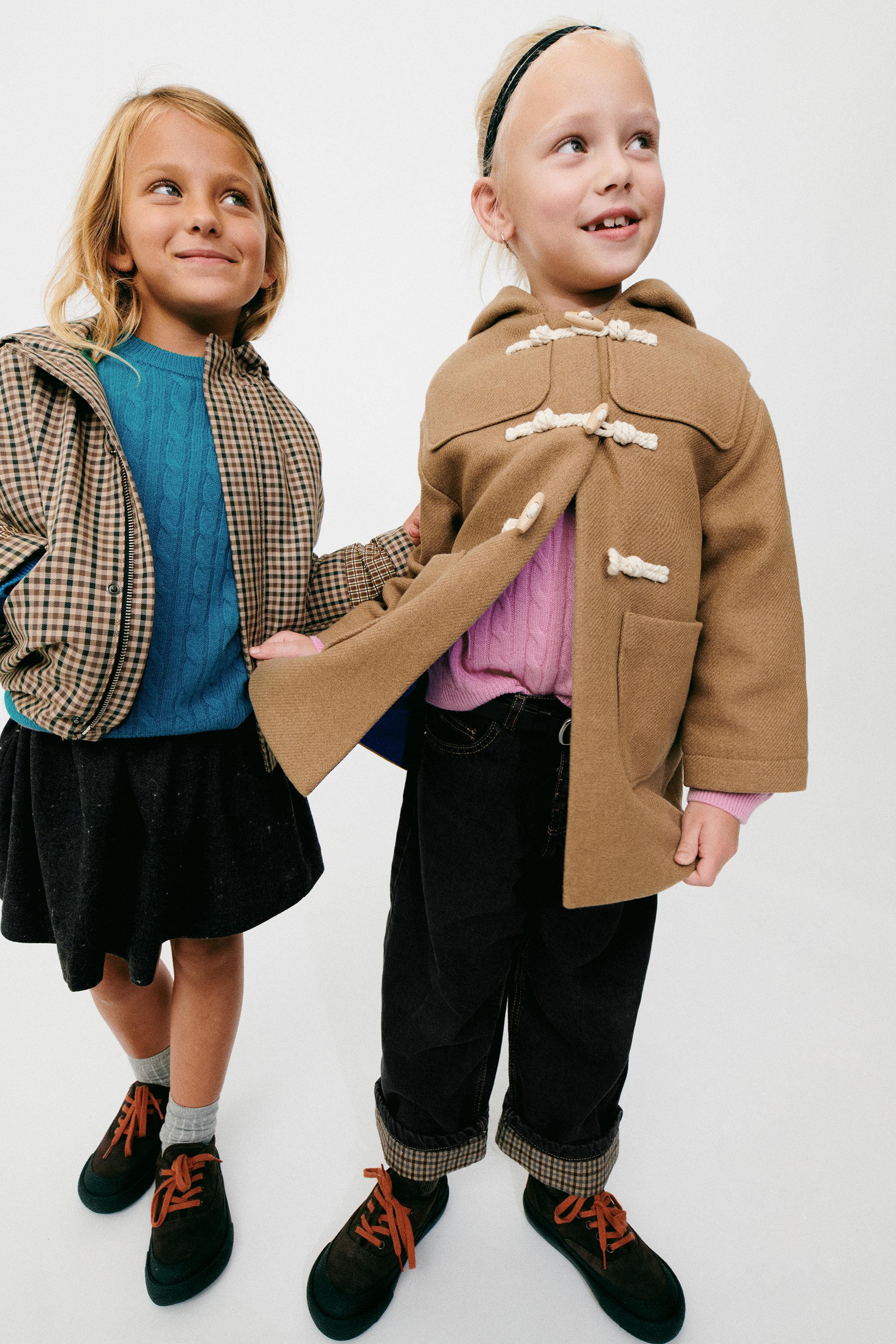 ZARA TIMELESS - WOOL HOODIE DUFFLE COAT FROG FASTENING