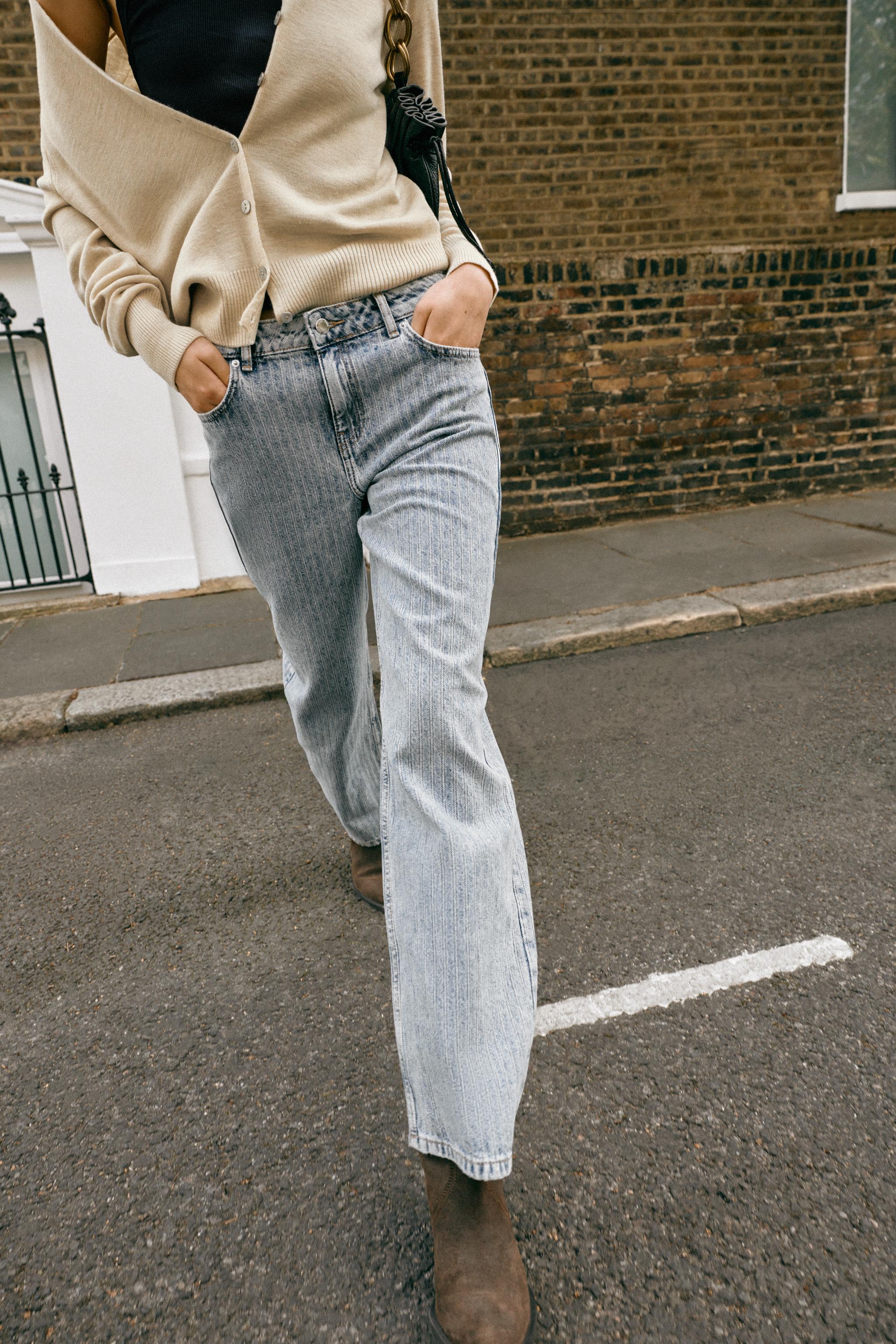 Zara Z1975 JAKARLI ORTA BEL STRAIGHT JEAN görsel 8