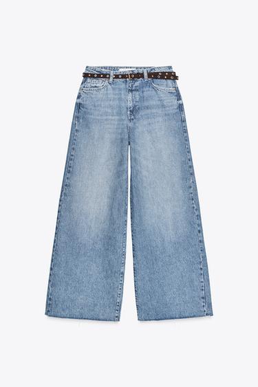 JEAN Z1975 JAMBES LARGES COURT TAILLE HAUTE CEINTURE - Bleu moyen de Zara - Image 6
