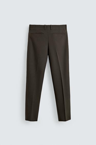 100% WOOL ORIGINS CHINO TROUSERS - Dark brown by Zara - Image 7