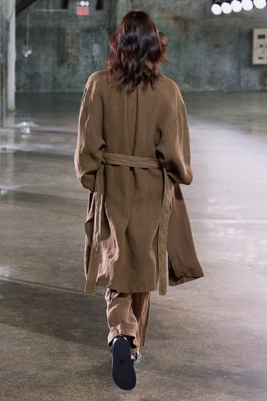 100% LINEN TROUSERS ZW COLLECTION - Brown by Zara - Image 5