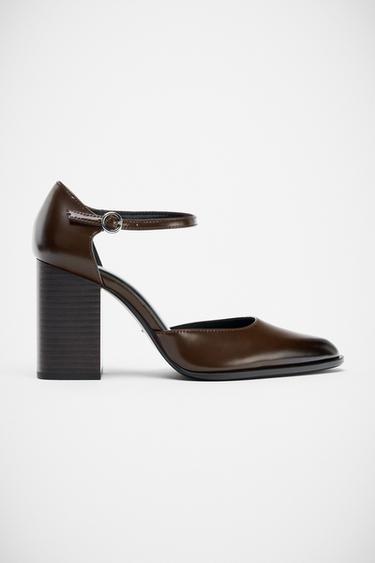 MERCEDITA TACÓN ANCHO - Marrón de Zara