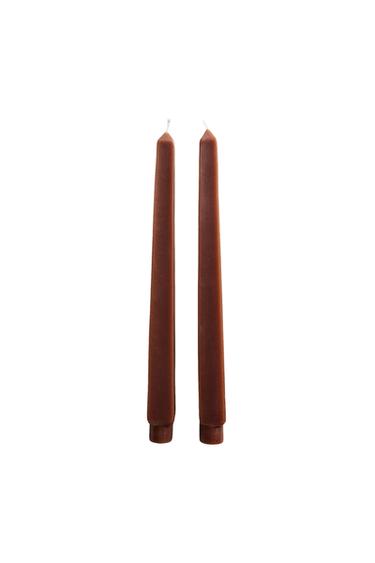 PACK OF DECORATIVE SQUARE CANDLES (PACK OF 2) - Wine by Zara