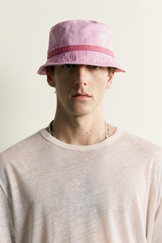 SOMBRERO BUCKET LAVADO - Rosa de Zara - Imagen 0