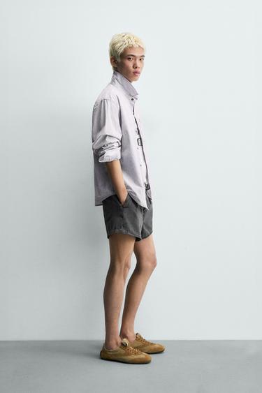 MINI SHORT EN JEAN - Charbon de Zara - Image 3