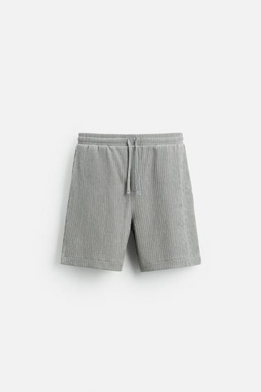 JACQUARD-BERMUDASHORTS MIT RELAXED FIT - Grau von Zara