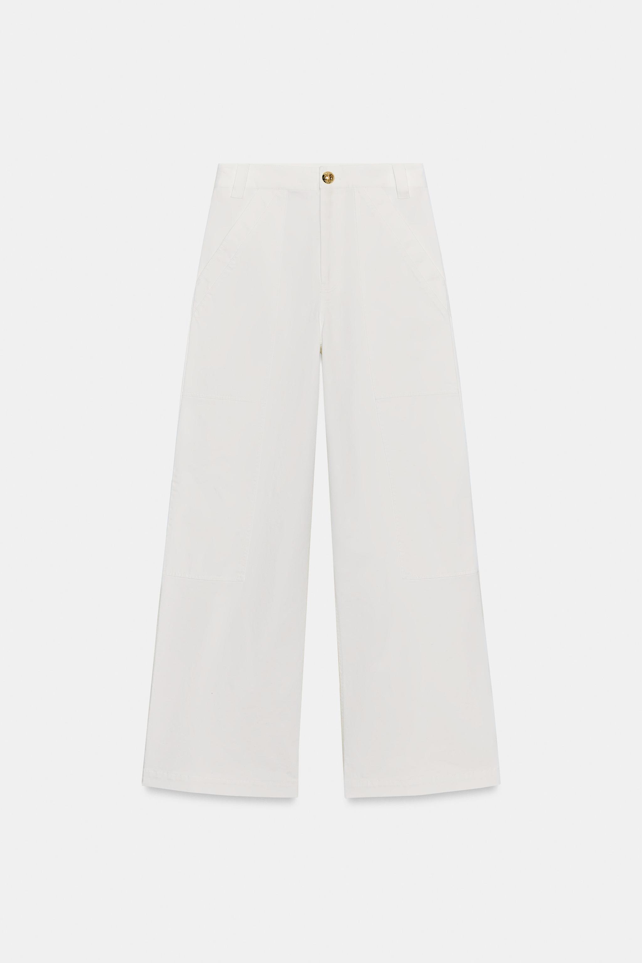 ZW COLLECTION COTTON WIDE LEG PANTS