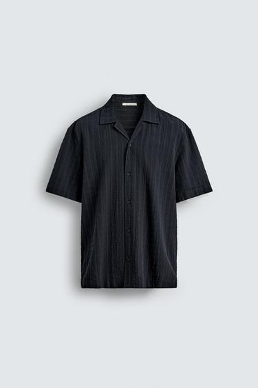 REGULAR FIT TEXTURED SHIRT - charcoal grey by Zara