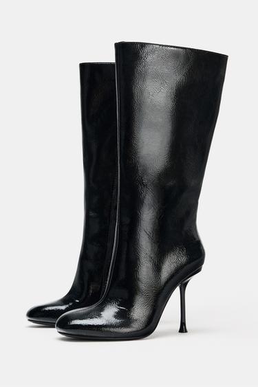 BOTTE À TALON FIN - Noir de Zara - Image 1