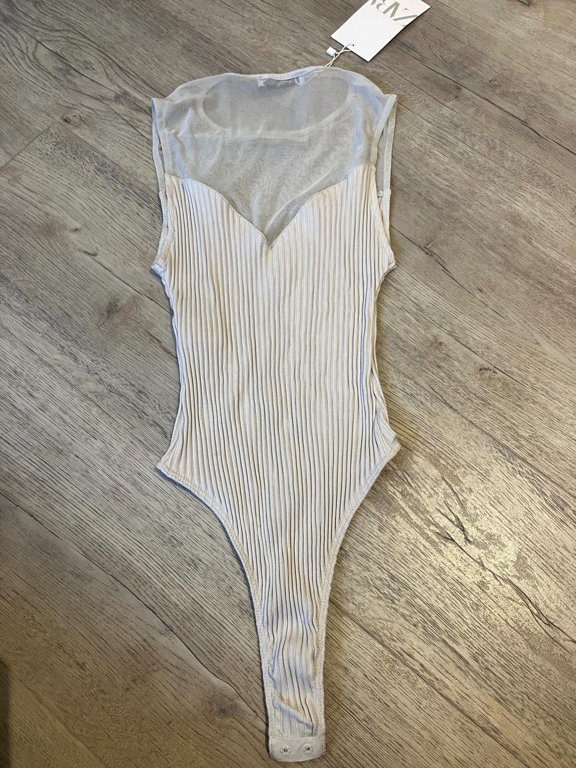 CONTRAST TULLE BODYSUIT - Image 2