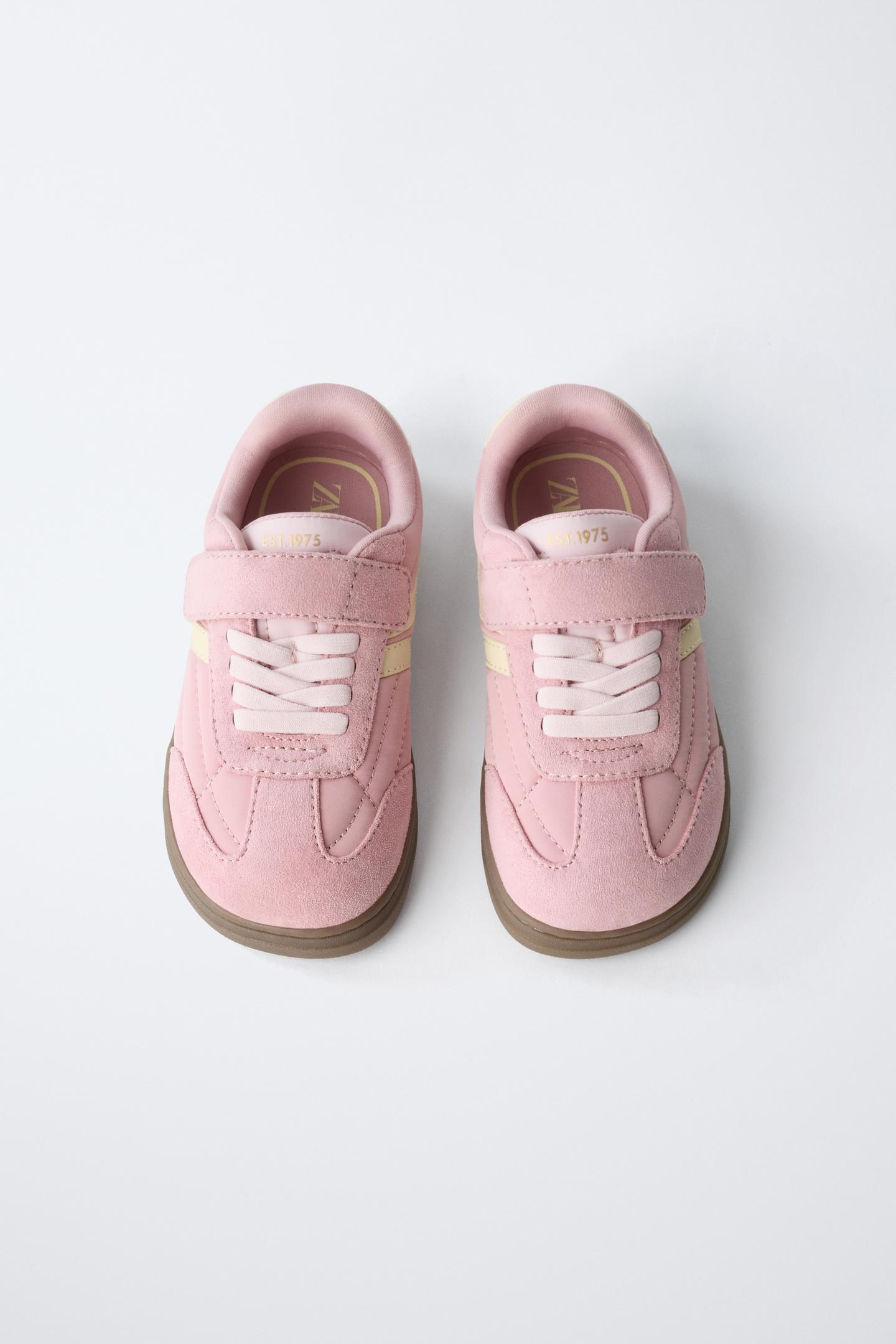 Детские кроссовки Zara Contrast Barefoot, цвет: Розовый — фото 9
