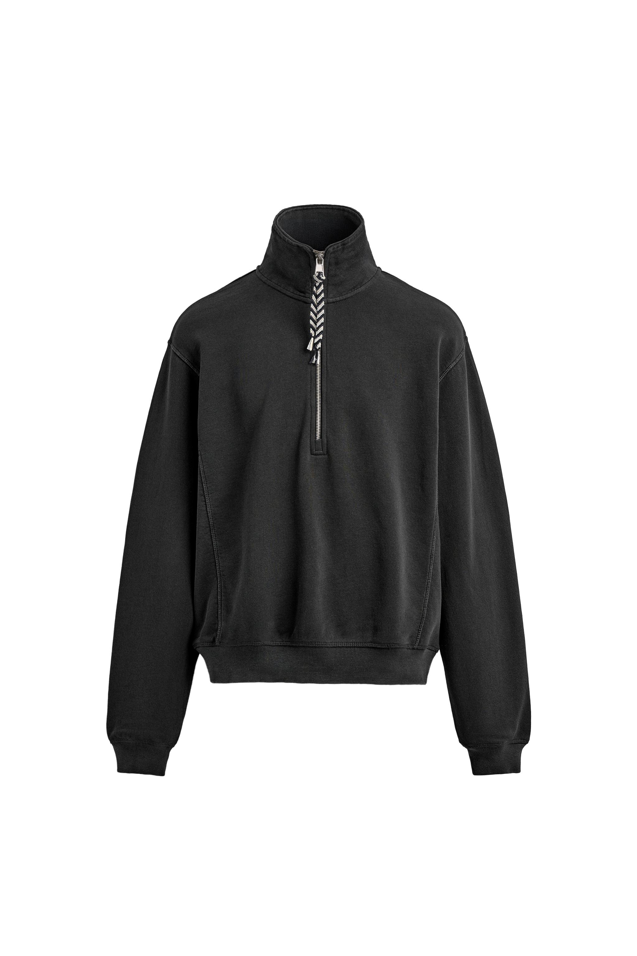 AARON LEVINE X ZARA QUARTER-ZIP SWEATSHIRT - Peach | ZARA South Africa