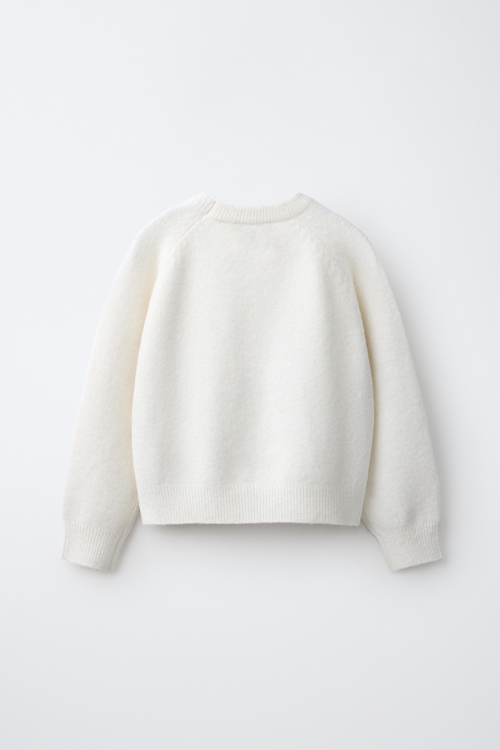 BASIC KNIT JUMPER — Ecru