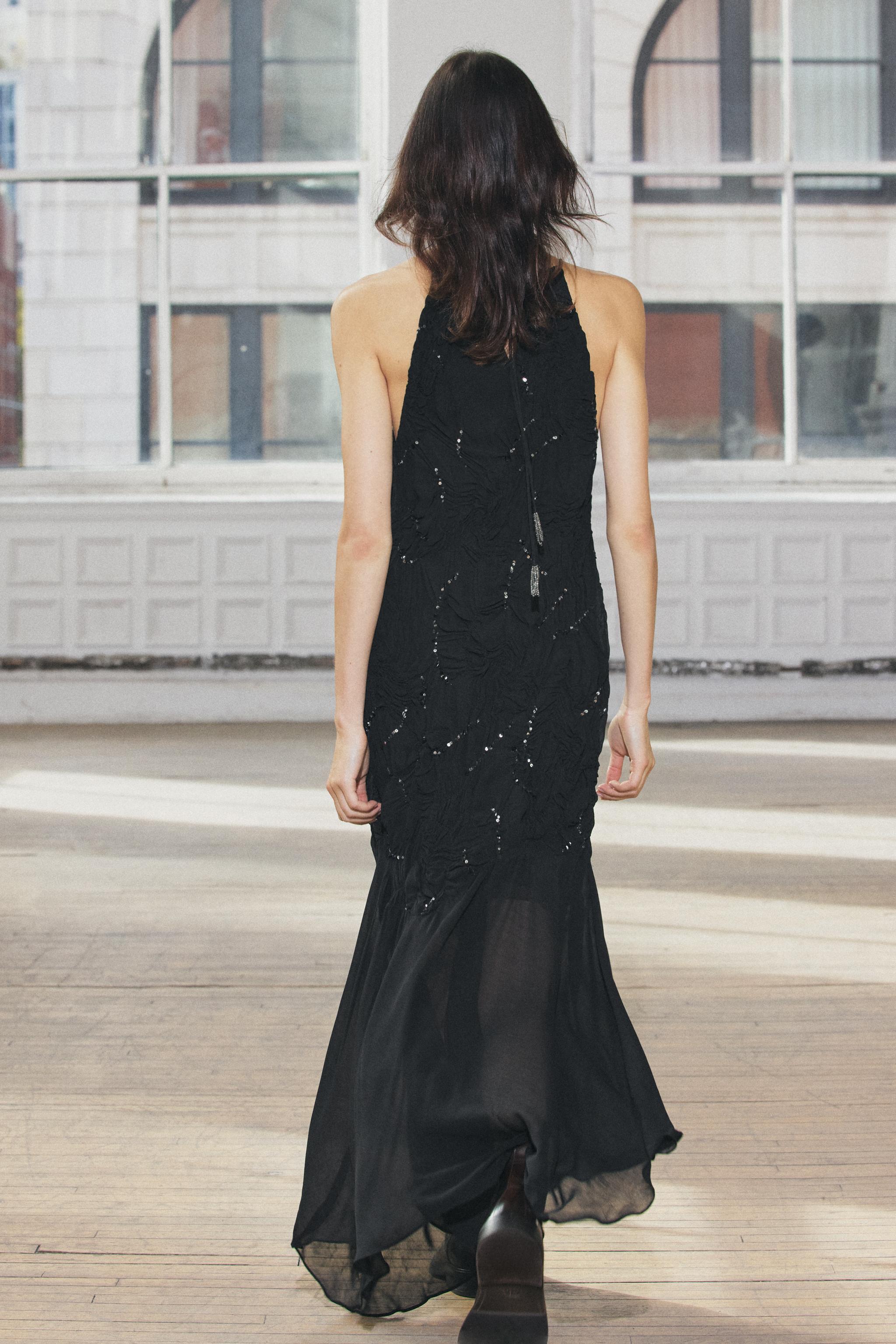 SEQUIN HALTER DRESS ZW COLLECTION