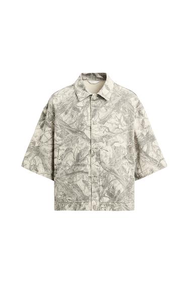 SOBRECAMISA LAVADA ESTAMPADO ABSTRACTO - 026 de Zara