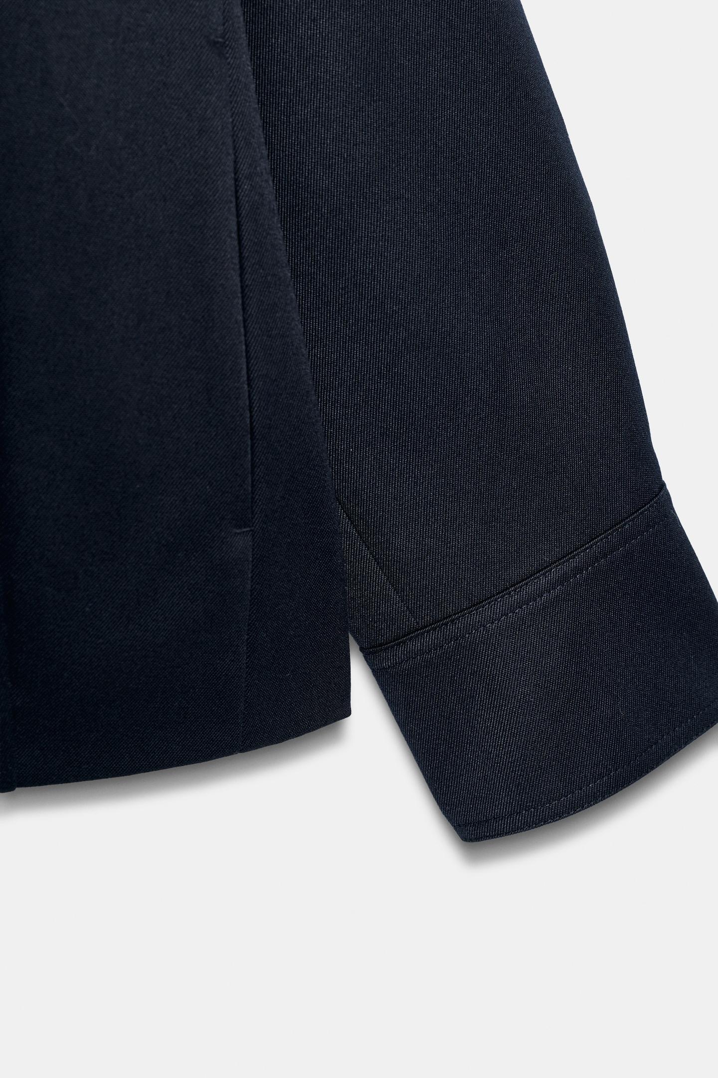 Женская куртка Zara Balloon Jacket ZW Collection, цвет: Тёмный тёмно-синий — фото 10