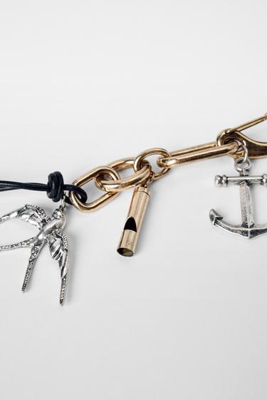 MULTI-POSITION COMBINED KEYRING WITH CHARMS KATE MOSS X ZARA - Gold / Silver by Zara - Image 3
