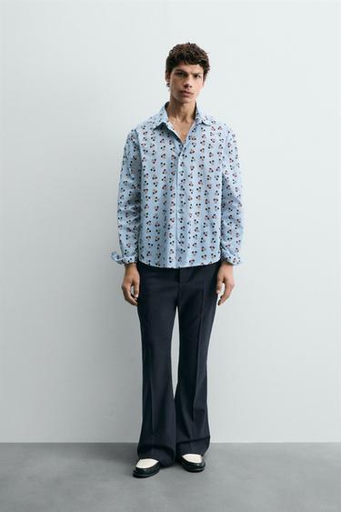 Zara MINNIE + MICKEY MOUSE HARRY LAMBERT FOR ZARA X DISNEY 襯衫 - 靛藍色 - 圖片 0