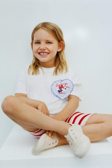 Zara MINNIE MOUSE © DISNEY HEART T-SHIRT - Oyster-white