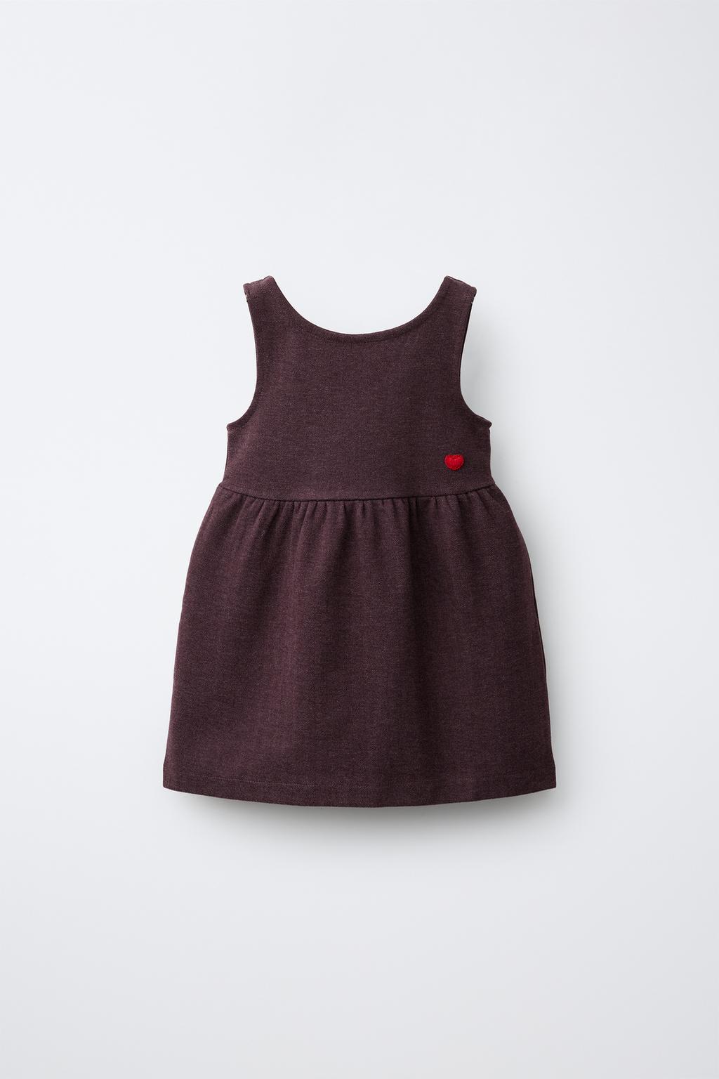 EMBROIDERED HEART PINAFORE DRESS