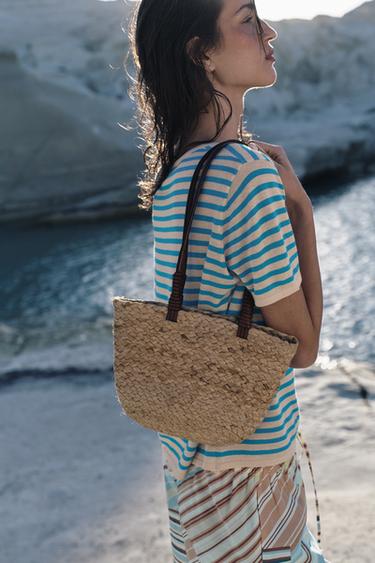 JUTE MINI TOTE BAG - Light beige by Zara - Image 0