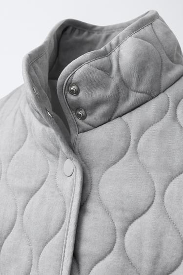 VESTE REMBOURRÉE - Gris perle de Zara - Image 4