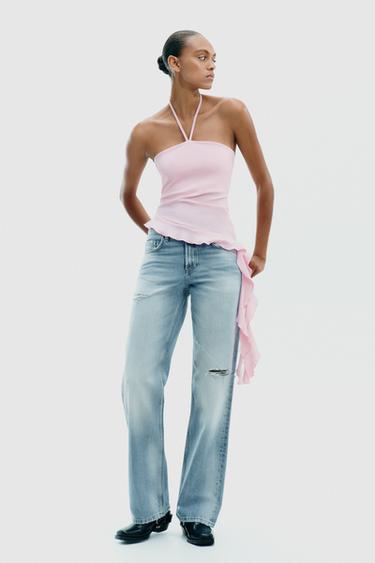 TOP TEXTURA VOLANTES - Rosa de Zara