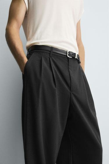 PANTALON COUPE LARGE PLIS - Gris anthracite de Zara - Image 5