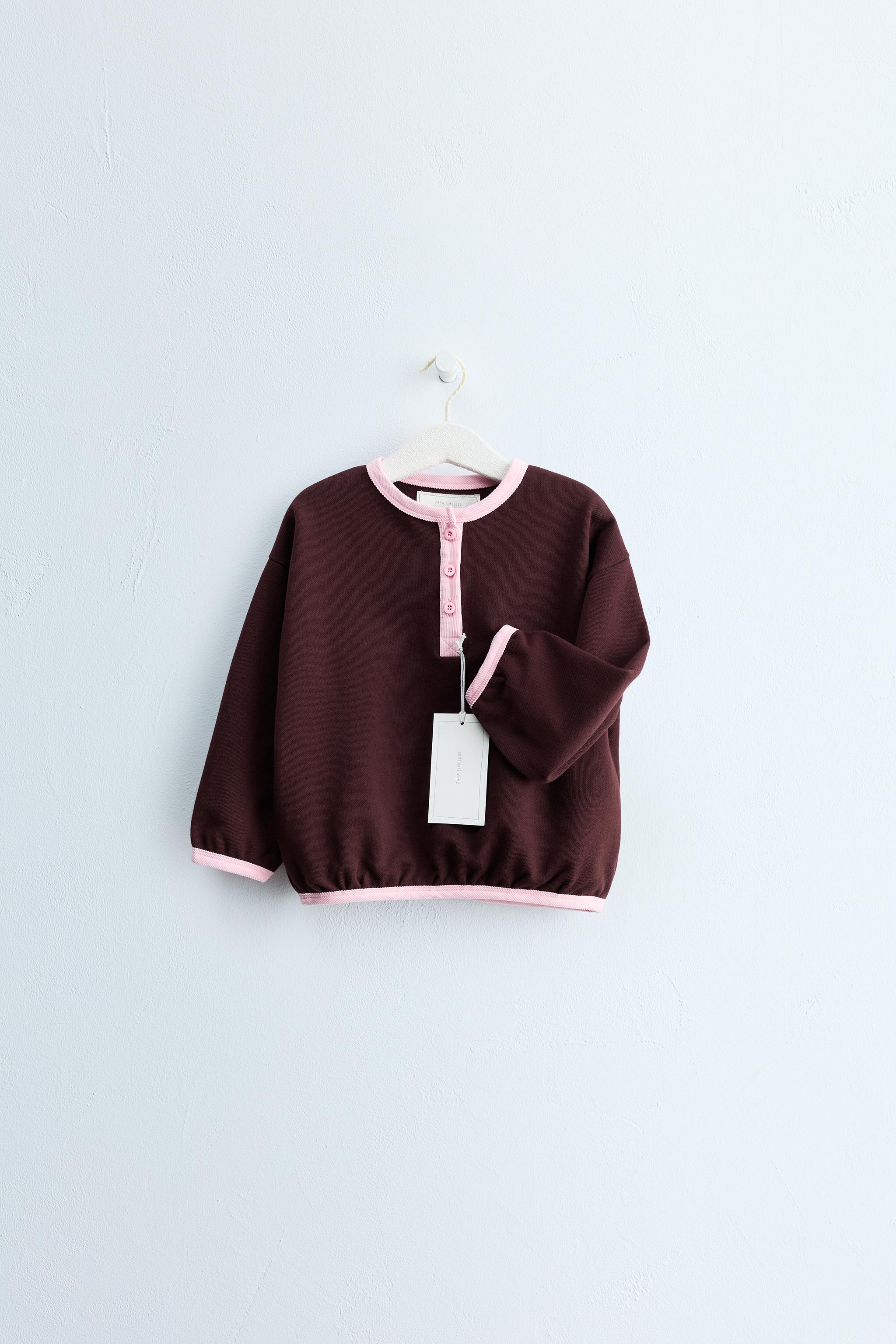 ZARA TIMELESS - SWEAT À COL CAMIONNEUR CONTRASTÉ