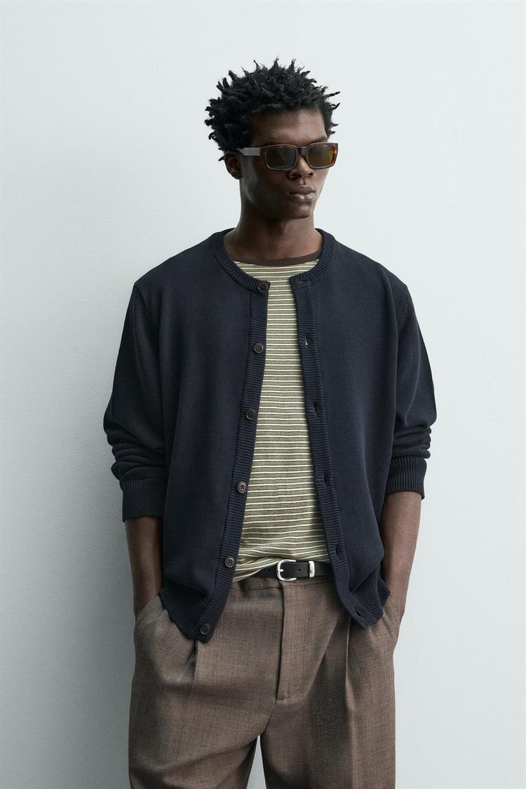 ZARA REGULAR FIT COTTON CARDIGAN