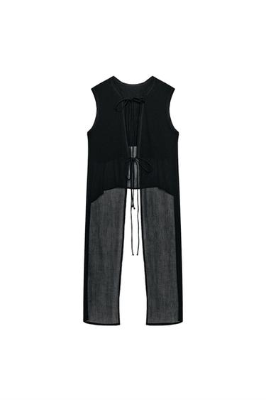 OPEN BACK TOP - Black by Zara