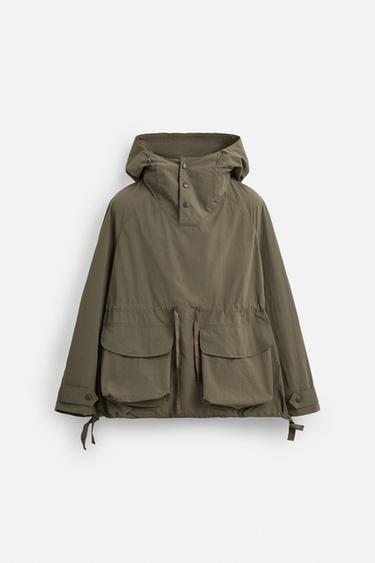 Zara TECHNICAL POUCH PARKA - Earth - Image 0
