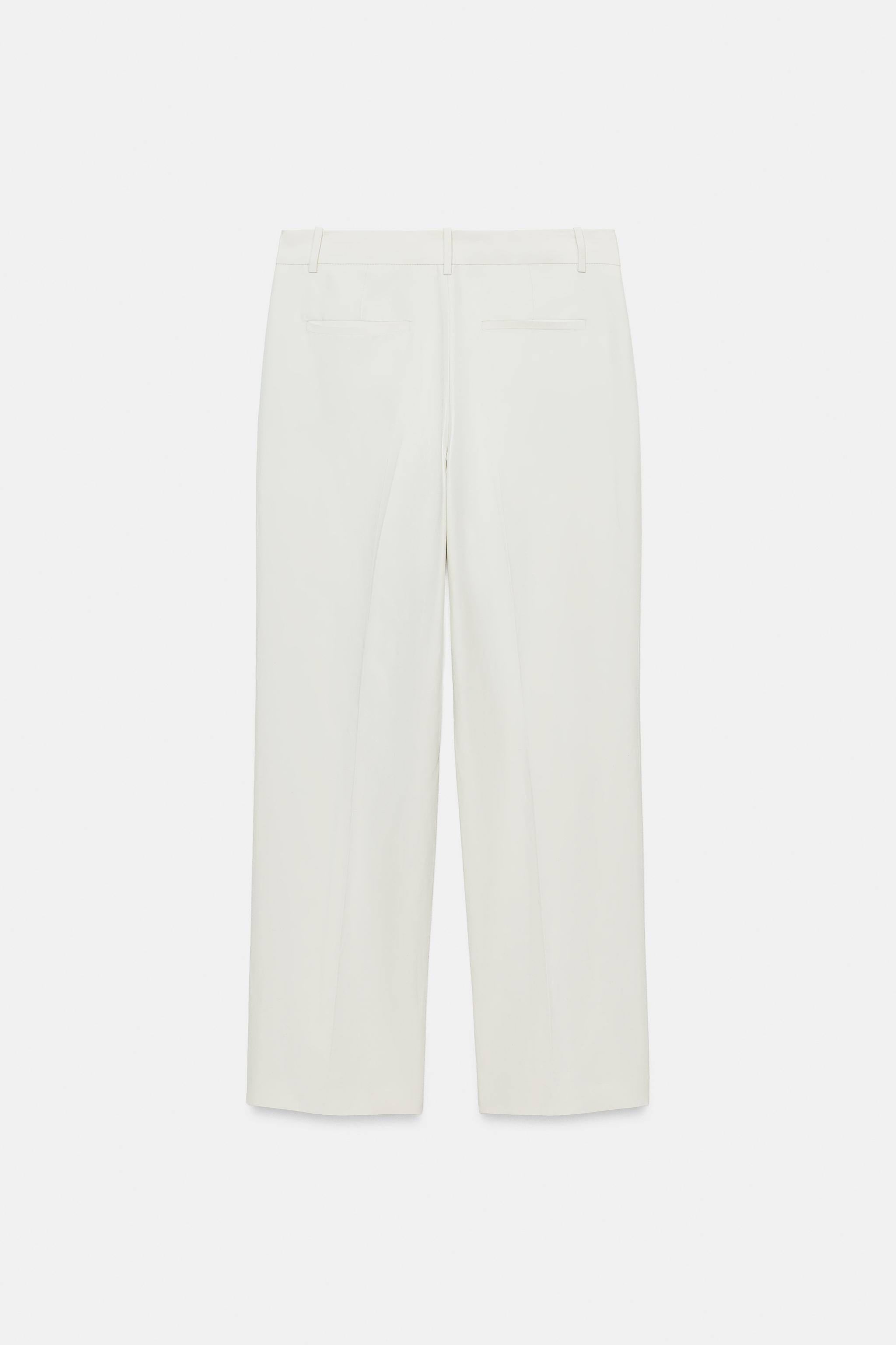 Женские брюки Zara ZW COLLECTION LINEN BLEND PANTS — фото 6
