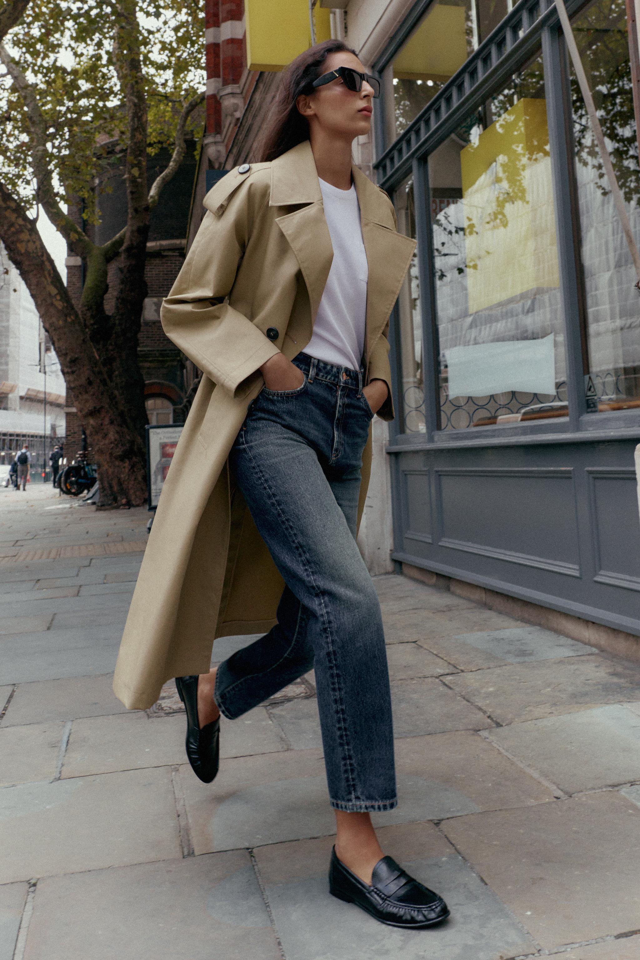 ZARA ベージュ トレンチコート ZARA(ザラ) 撥水加工ベルト付きトレンチコートトレンチコート