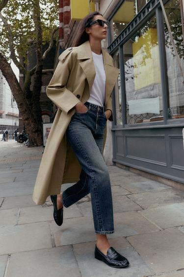 GABARDINA CINTURÓN - Beige de Zara