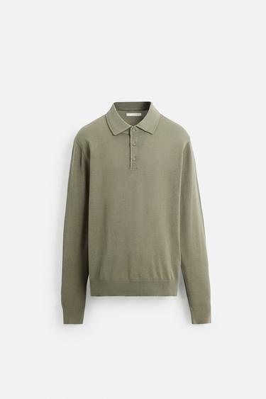 POLO PUNTO ALGODÓN - Khaki de Zara