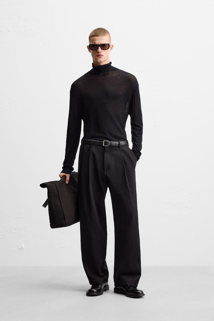 Pantaloni Gamba Larga Uomo Zara PANTALONI A PIEGHE BALLOON FIT