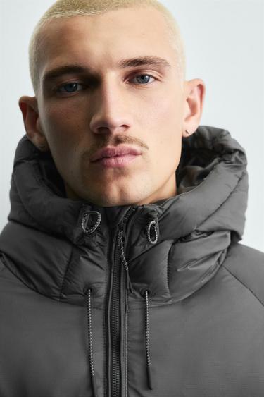 VESTE REMBOURRÉE 100% PLUMES DÉPERLANTE - vert kaki de Zara - Image 5