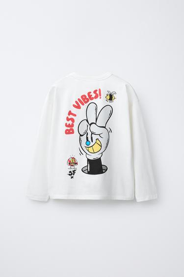 T-SHIRT SUPERFREAK © ÉTIQUETTE - Blanc de Zara - Image 1