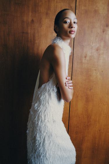 VESTIDO HALTER ZW COLLECTION - Branco da Zara