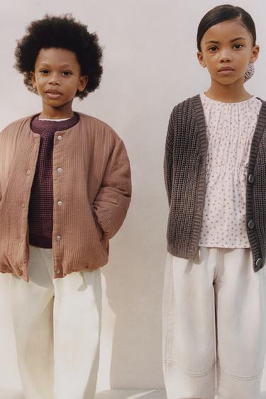 Zara TIMELESS - TEXTURED PADDED JACKET - Clay