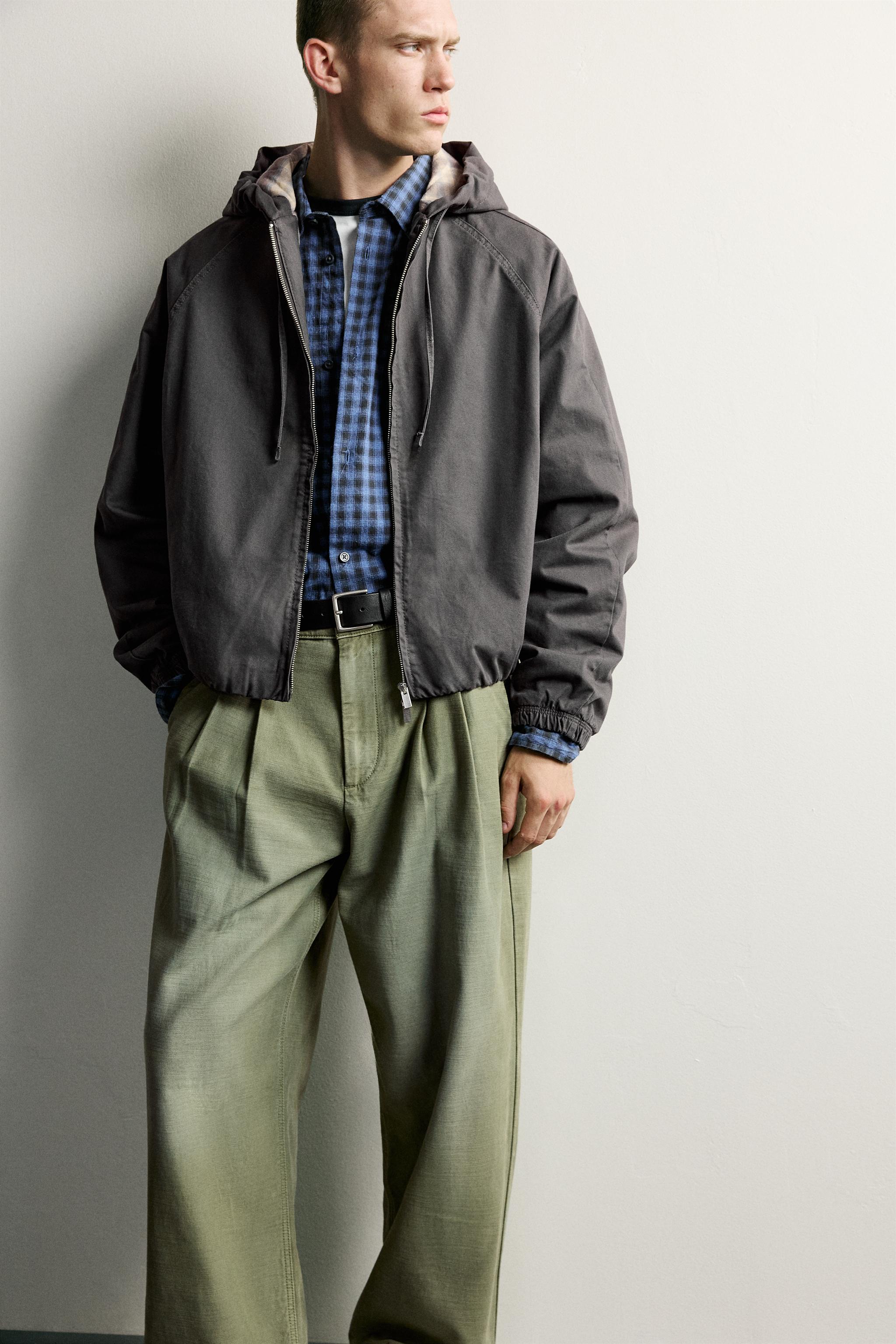 CONTRAST HOODIE PUFFER JACKET
