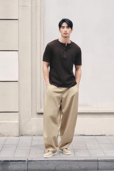 Zara 真皮運動鞋 - 沙棕色