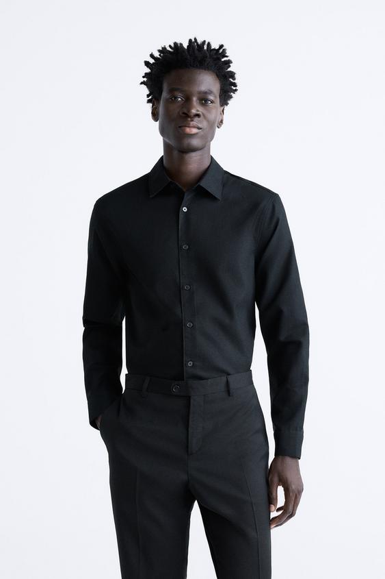 Camisa Zara Man Slim Fit Estampado Original - AFKH12