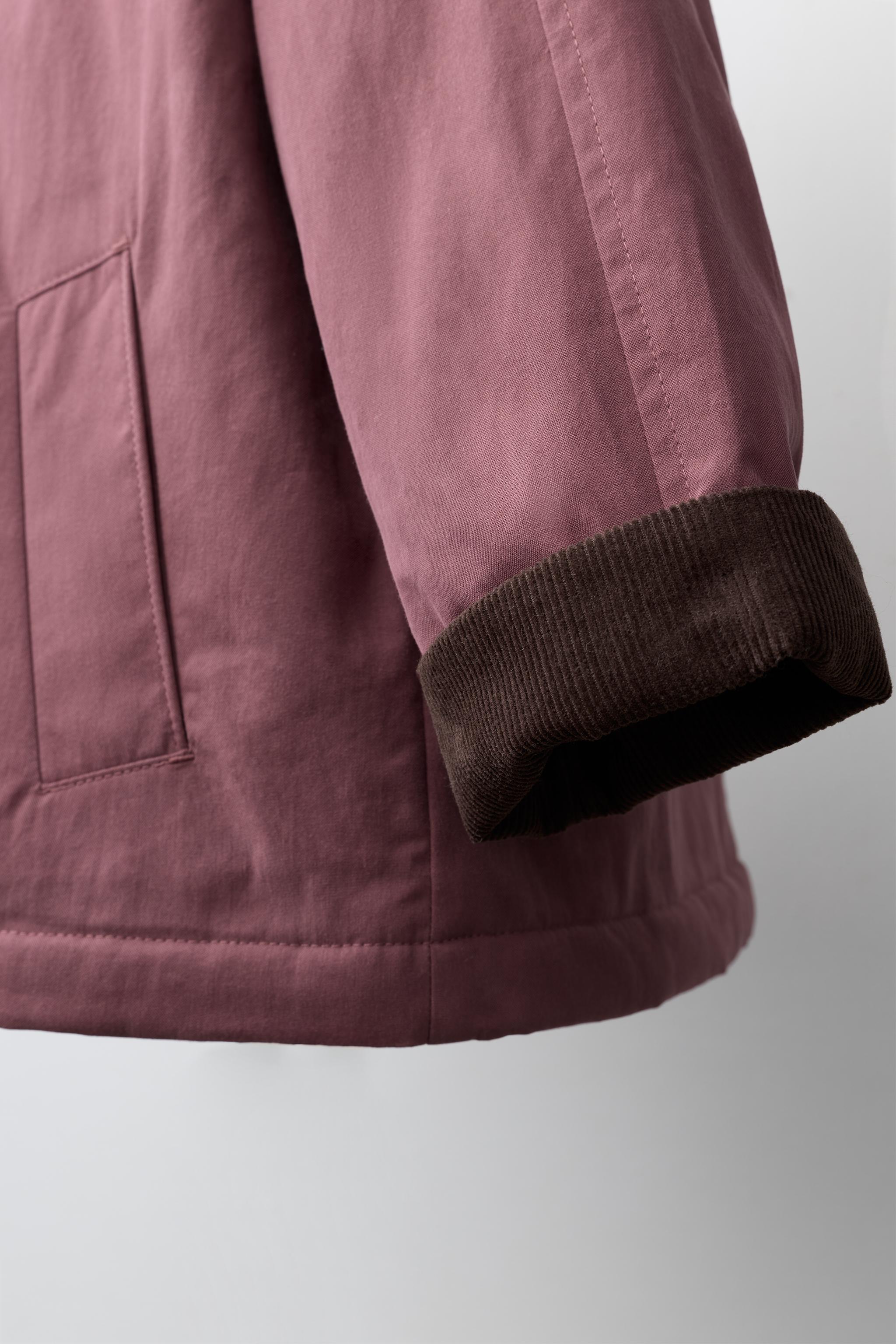 QUILTED PARKA WITH CONTRAST COLLAR