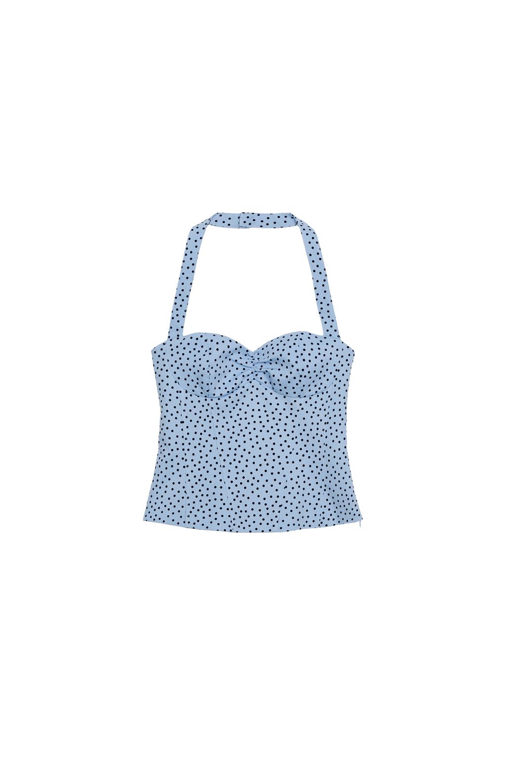 HALTER NECK POLKA DOT TOP - image 3