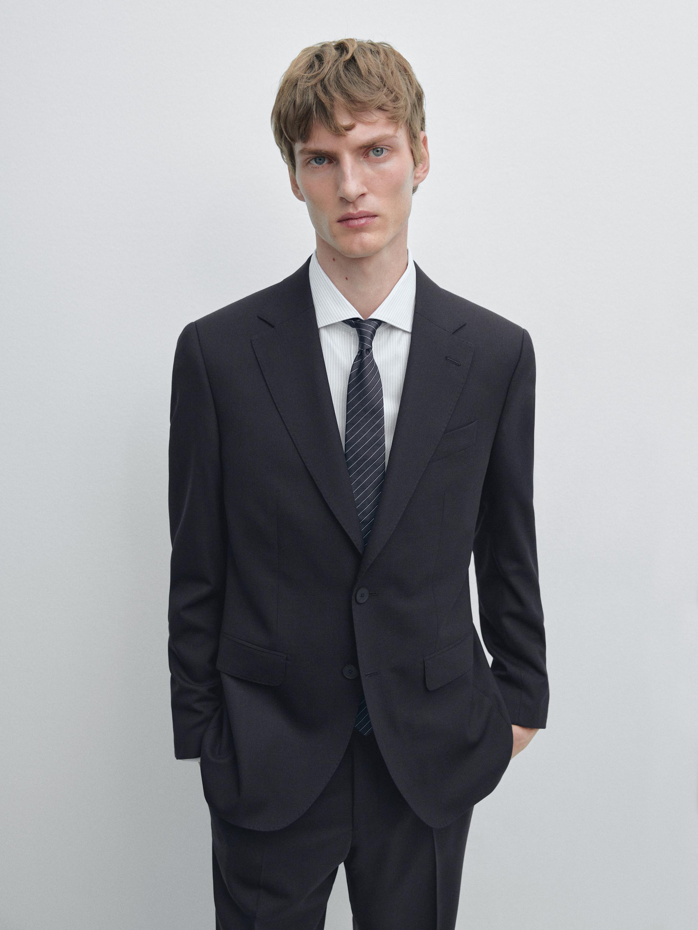 Cool wool blend suit blazer