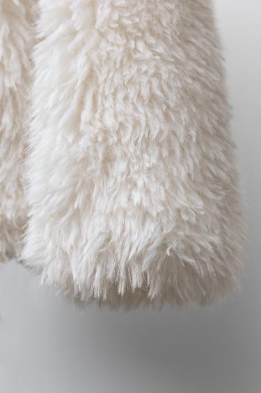 VESTE EFFET FOURRURE - Blanc de Zara - Image 5