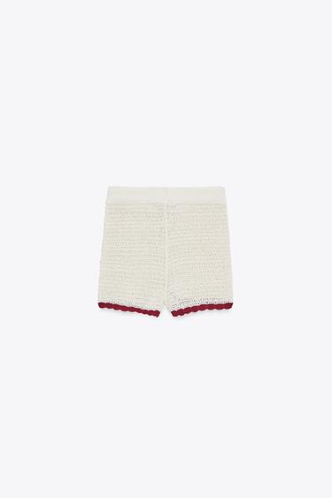 KNIT SHORTS - Ecru by Zara - Image 8